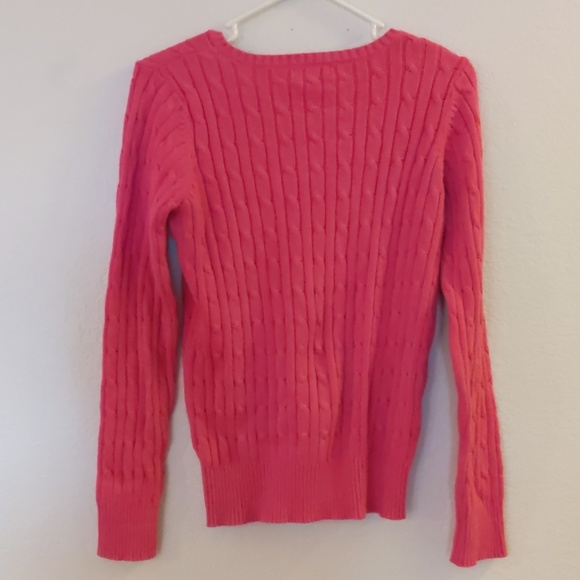 St John's Bay pink cable knit sweater - Picture 3 of 3